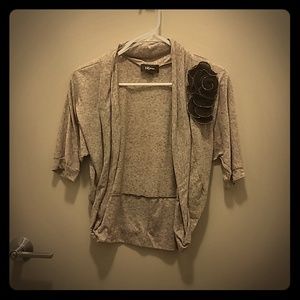 Brown Shrug with flower detail